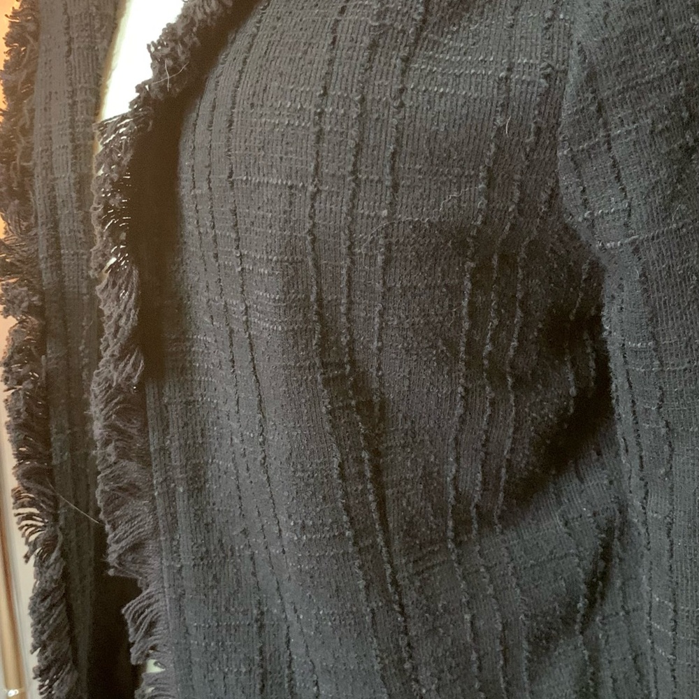 Laundry By Shelli Segal Black Textured Coat - Picture 4 of 5